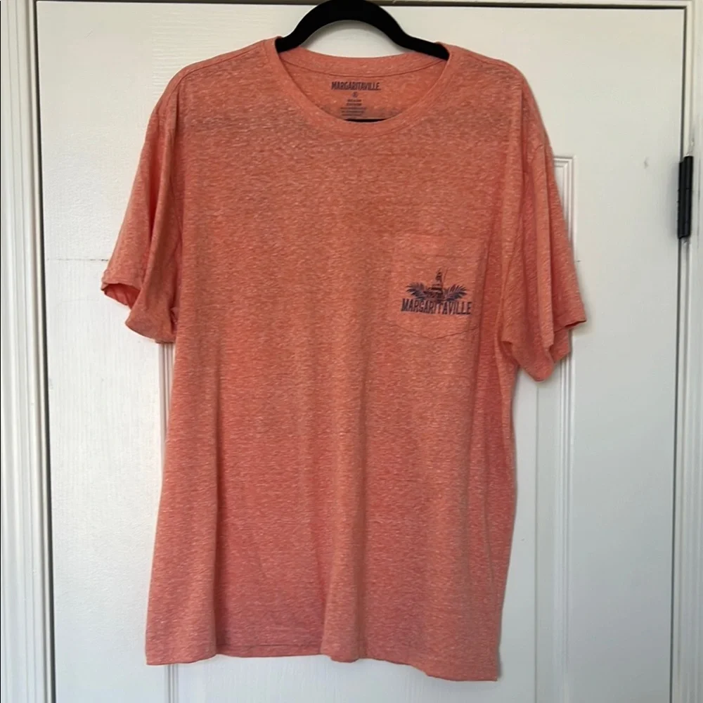 Margaritaville Men's Coral Short Sleeve Tee - Picture 1 of 4